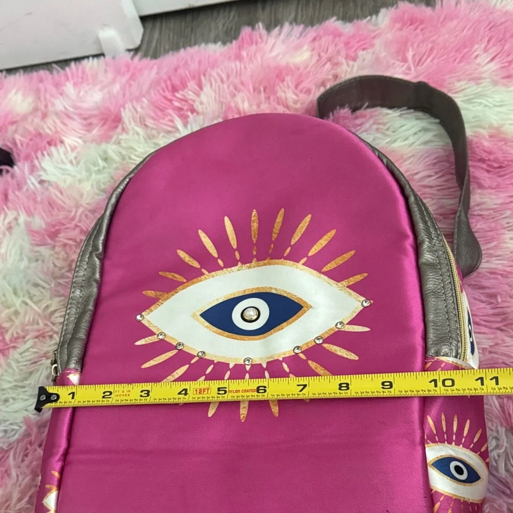 Eye Design Pink Backpack and Wallet Set